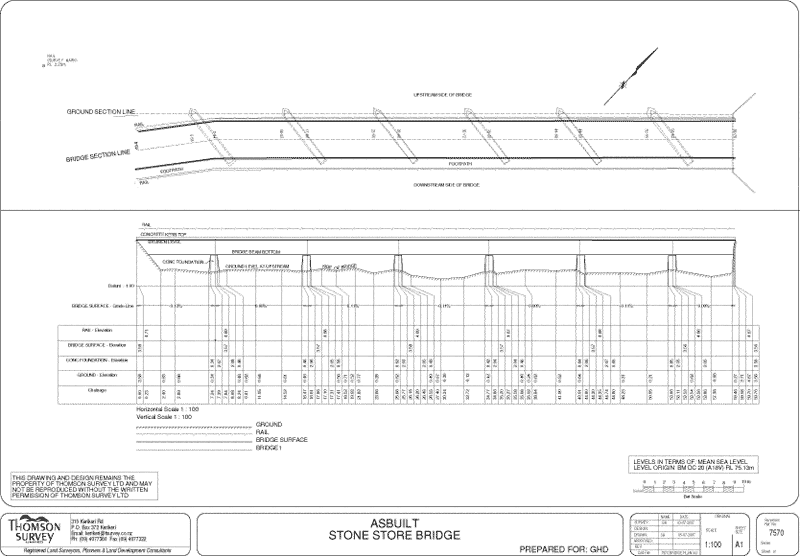 Asbuilt plan of the Stone Store bridge