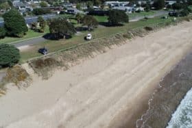 photo of beach and foreshore from drone